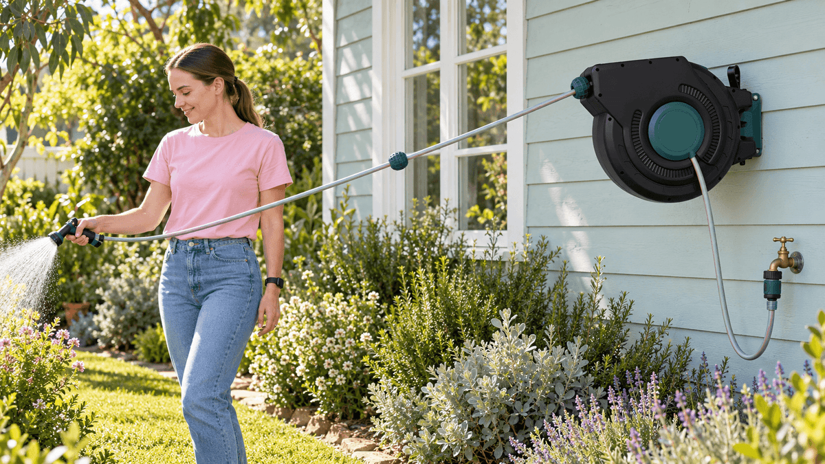 Make Garden Watering Easier with a 30m Retractable Hose Reel