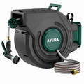100FT Retractable Garden Hose Reel | 30m Wall-Mounted Auto Rewind Hose