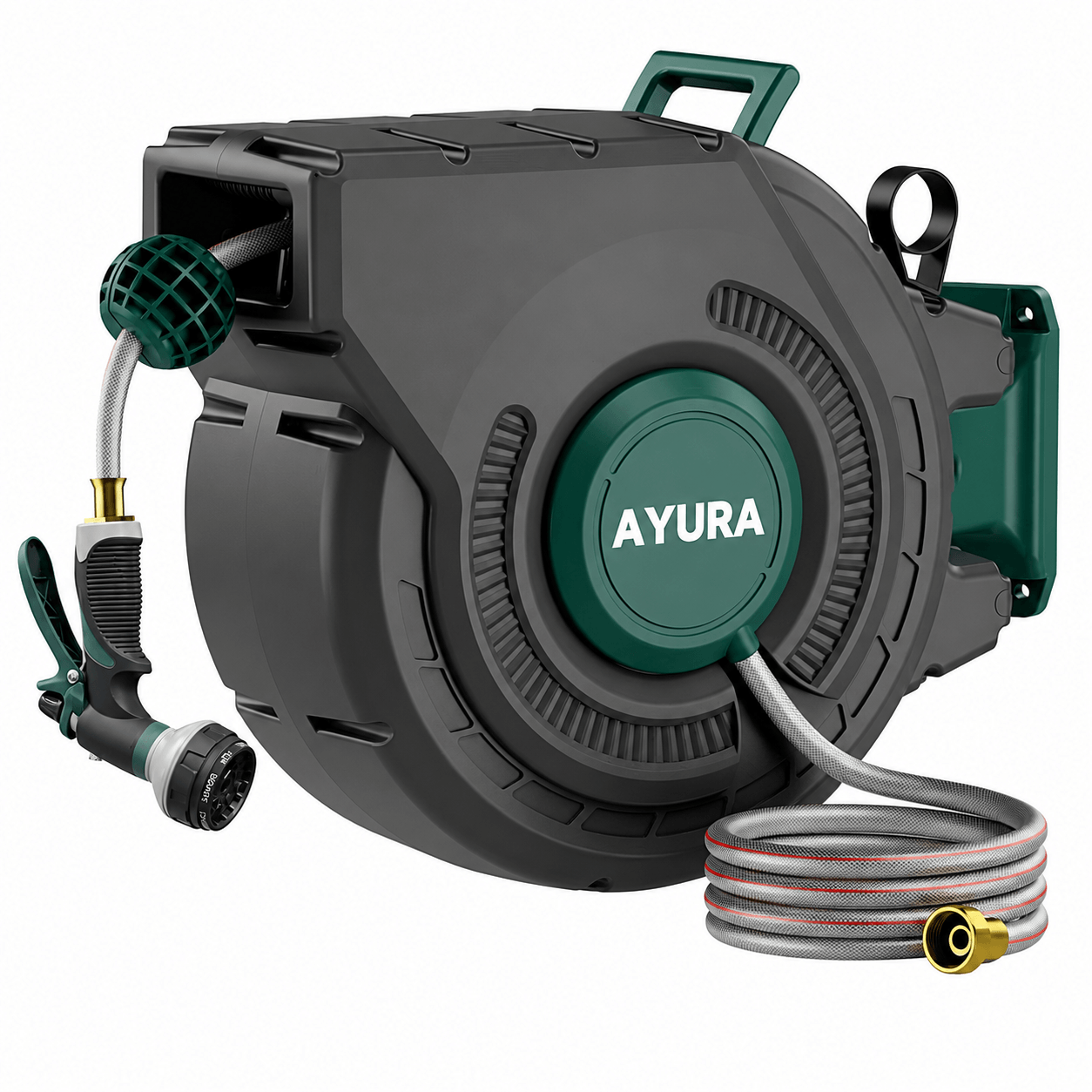 100FT Retractable Garden Hose Reel | 30m Wall-Mounted Auto Rewind Hose