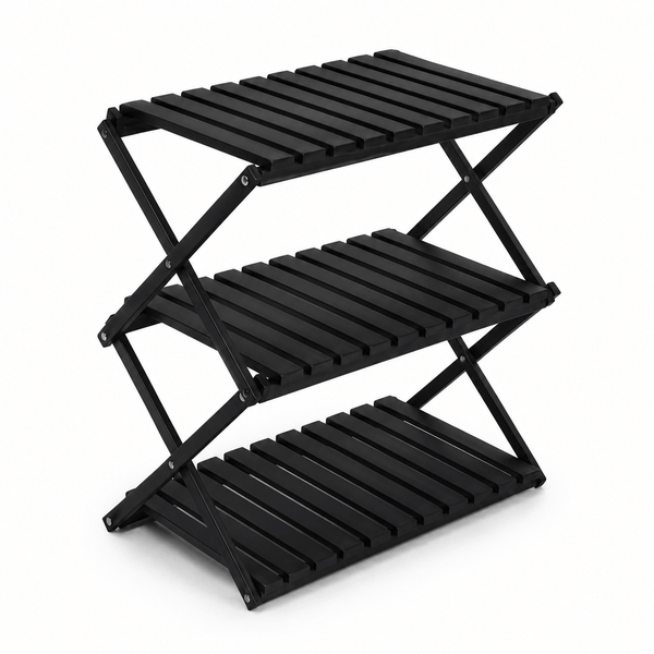 3-Tier Outdoor Storage Shelf | Foldable Garden Plant Stand Rack