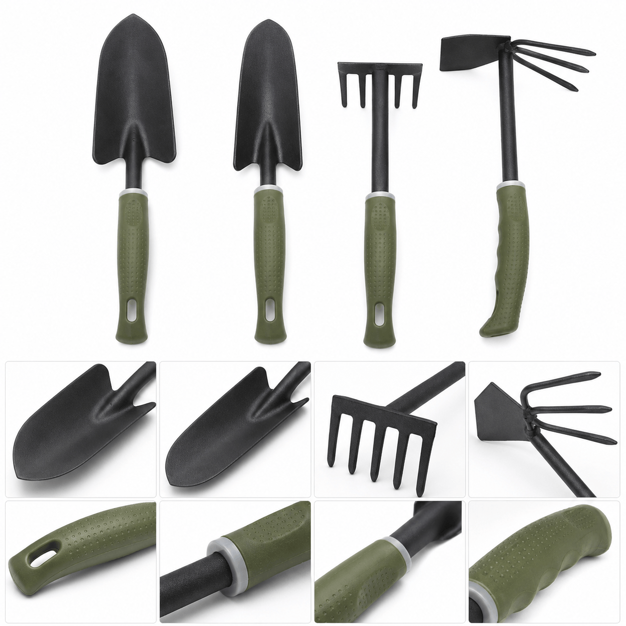 4-Piece Garden Tool Set | Hand Trowel & Cultivator Kit