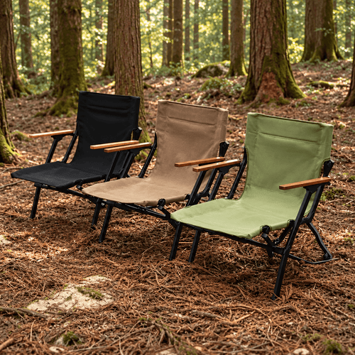 Adjustable Folding Camping Chair with Armrests | Portable Outdoor Chair