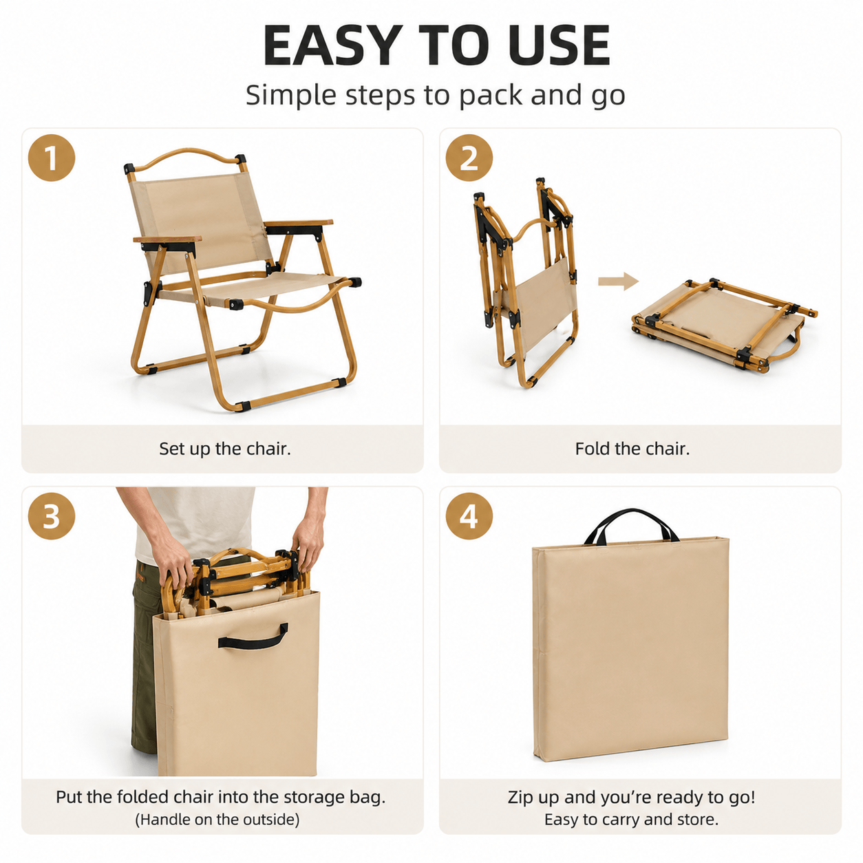 Camping Chair Carry Bag | Heavy Duty Storage Bag for Folding Chairs