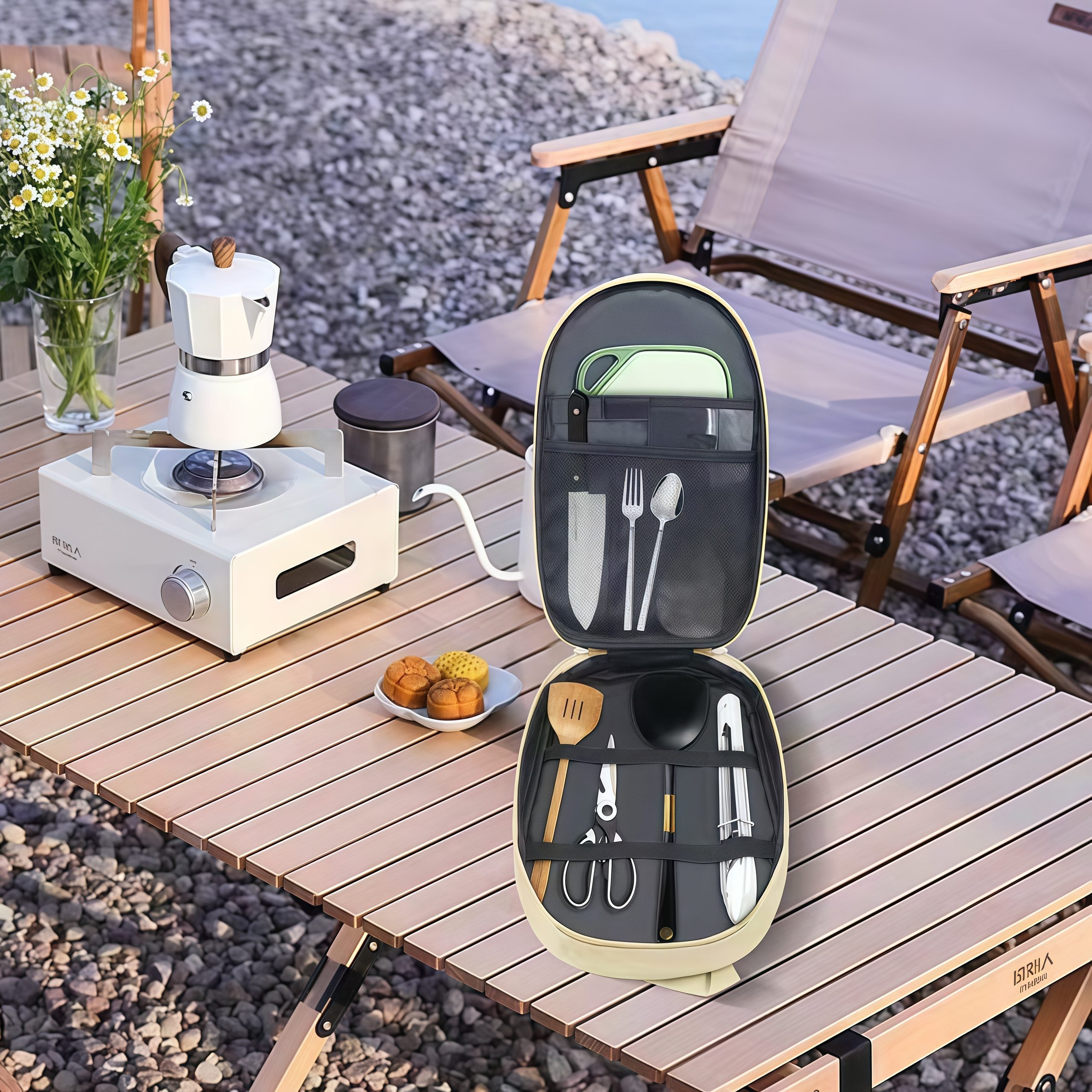 Camping Kitchen Utensil Bag | Portable Camp Kitchen Organizer