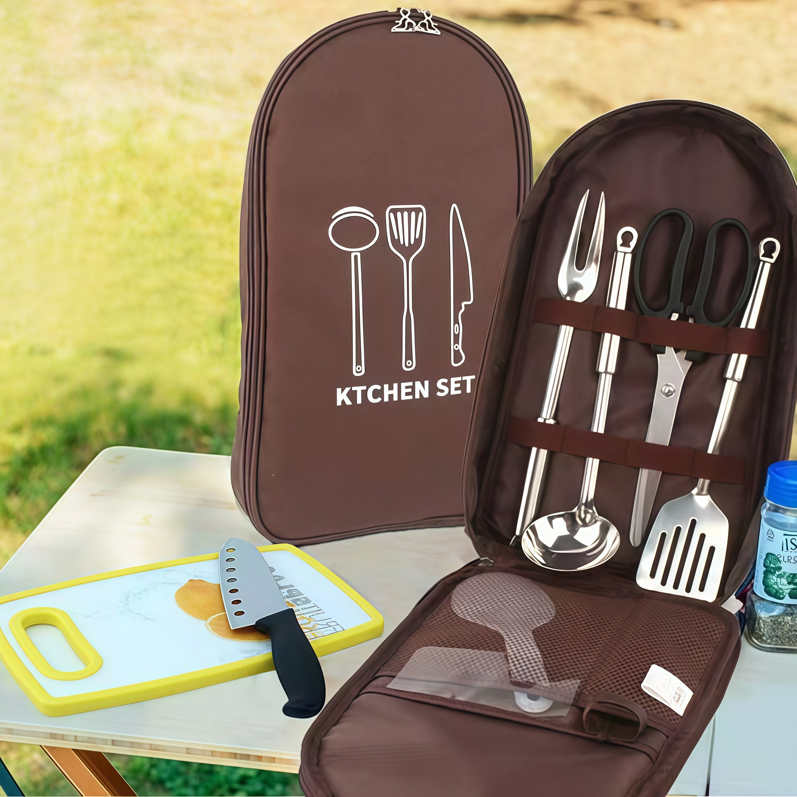 Camping Kitchen Utensil Bag | Portable Camp Kitchen Organizer