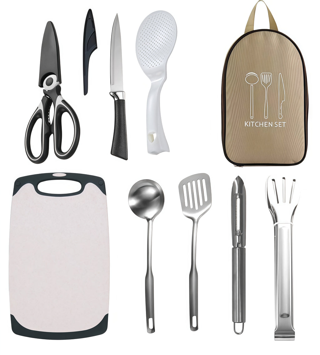 Camping Kitchen Utensil Set | Portable Outdoor Cooking Kit