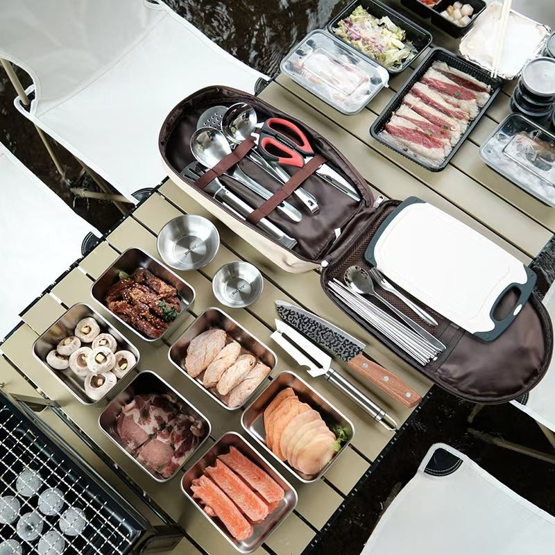 Camping Kitchen Utensil Set | Portable Outdoor Cooking Kit