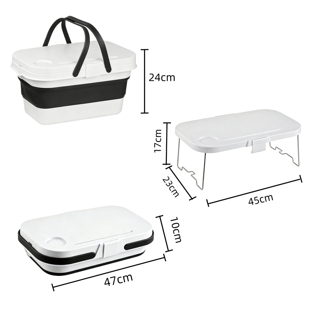 Collapsible Camping Basket | Folding Picnic & Storage Basket