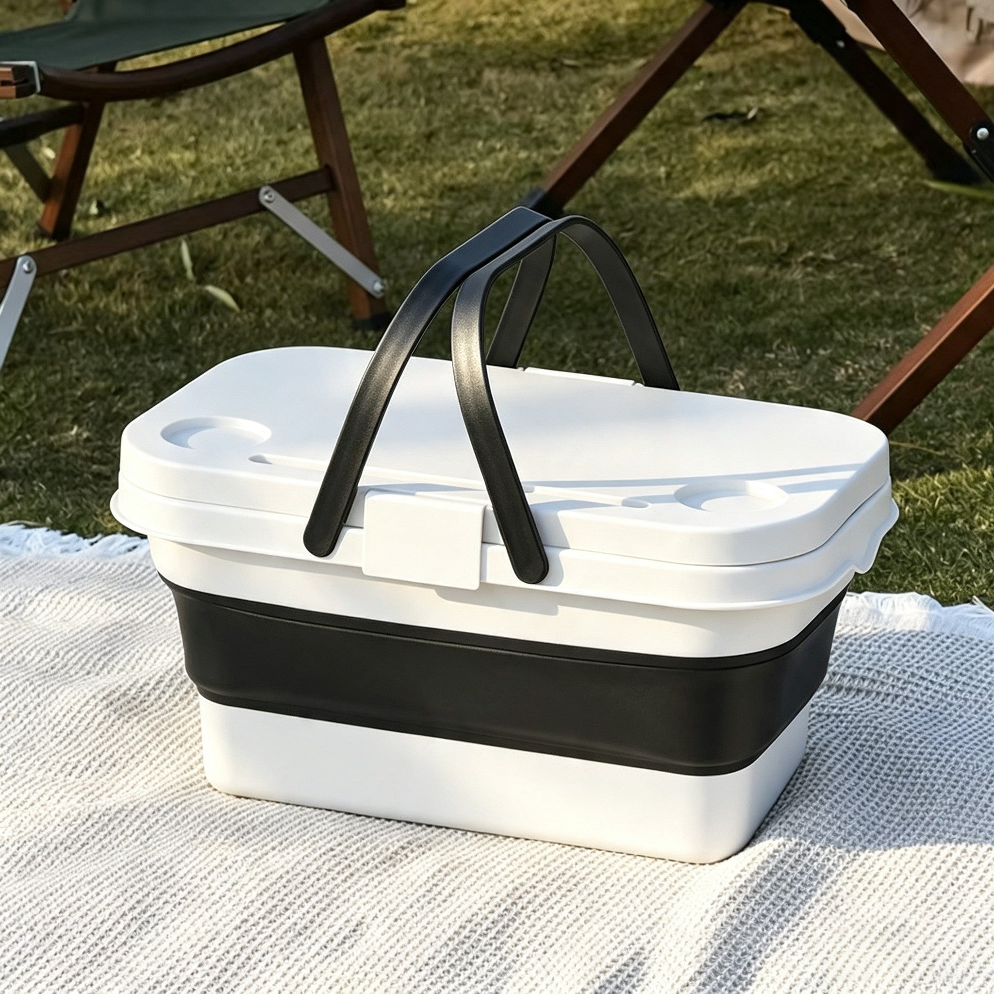 Collapsible Camping Basket | Folding Picnic & Storage Basket