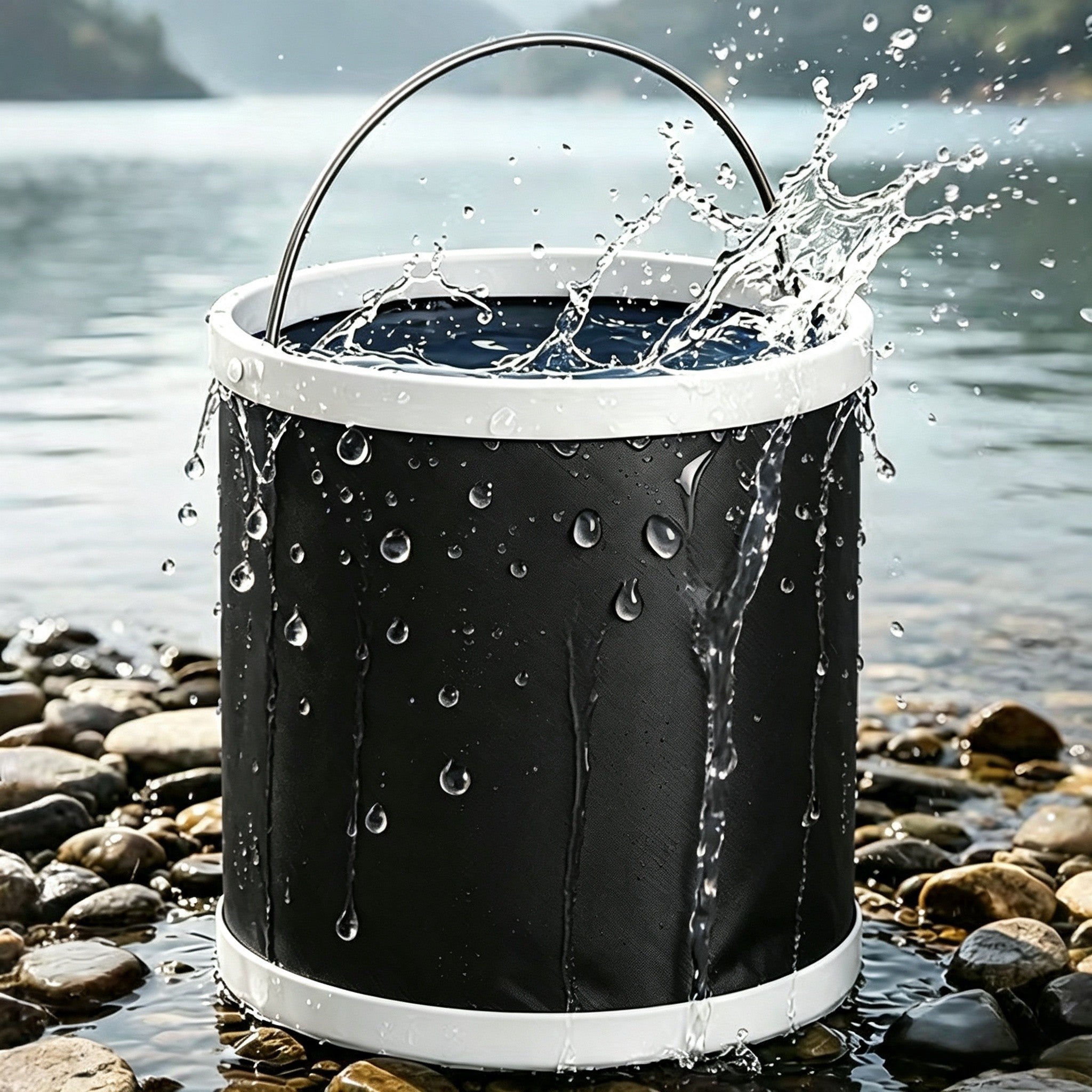 Collapsible Camping Bucket | Portable Folding Water Bucket
