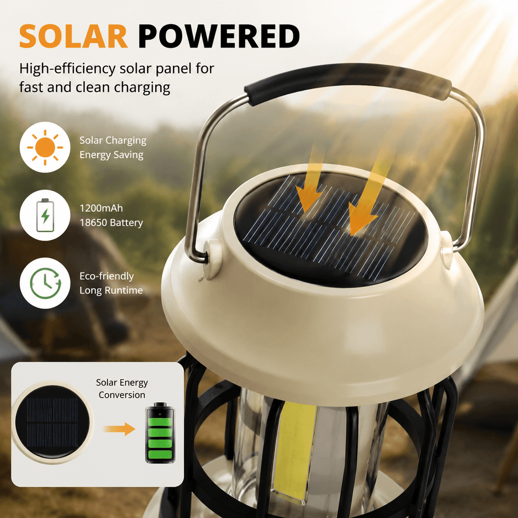 Rechargeable Solar Camping Lantern | Portable LED Outdoor Light