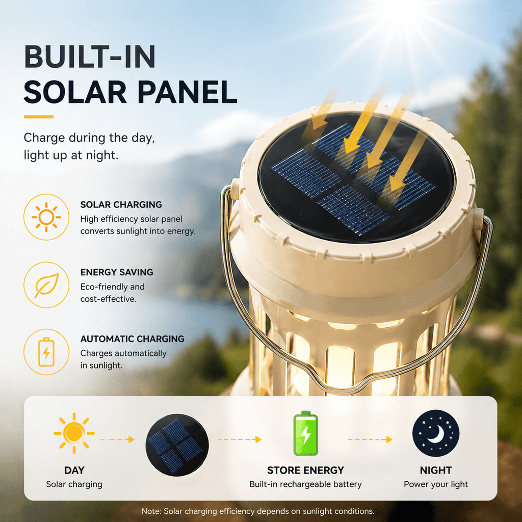 Rechargeable Solar Camping Lantern | Portable LED Outdoor Light