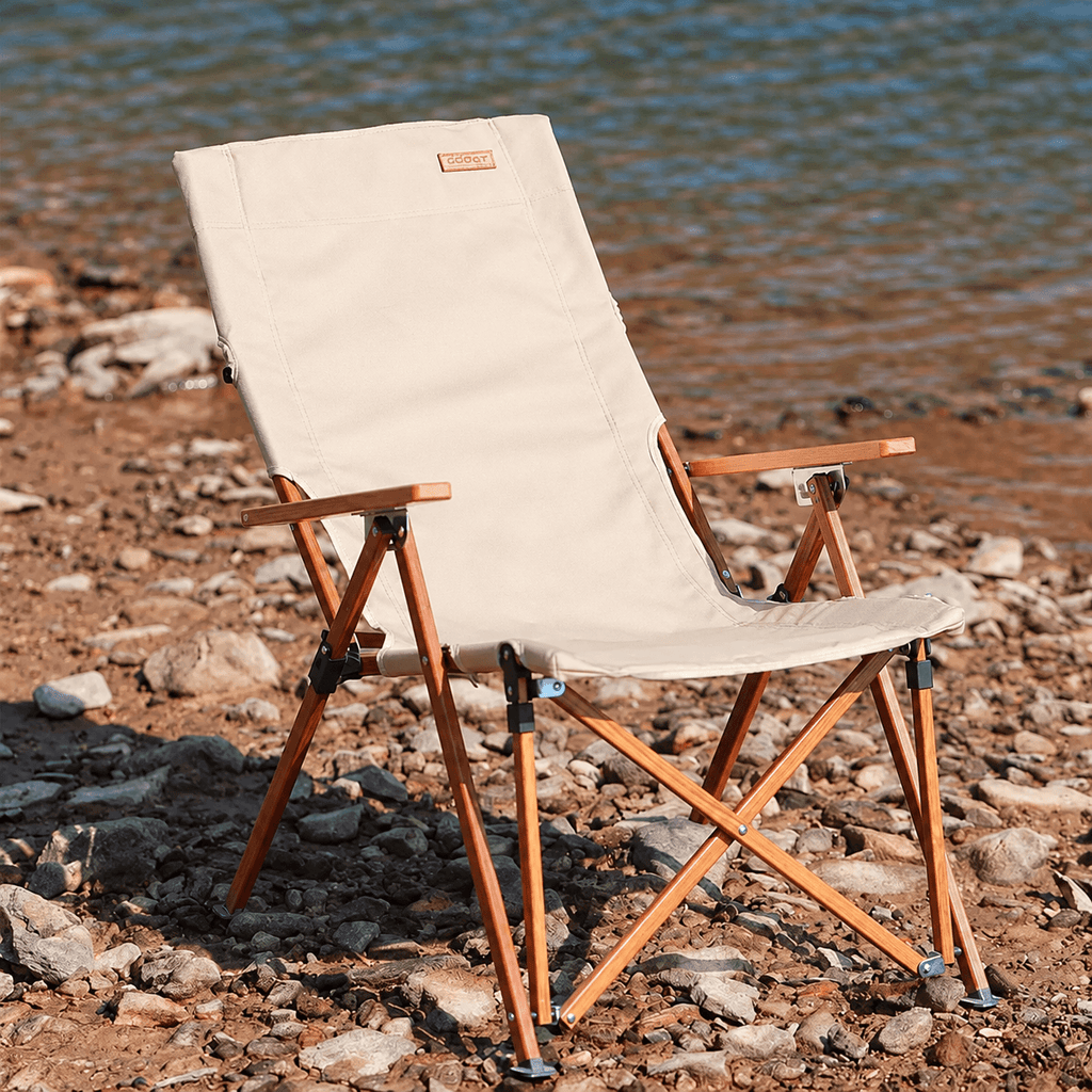 Reclining Folding Camping Chair with High Back & Armrests