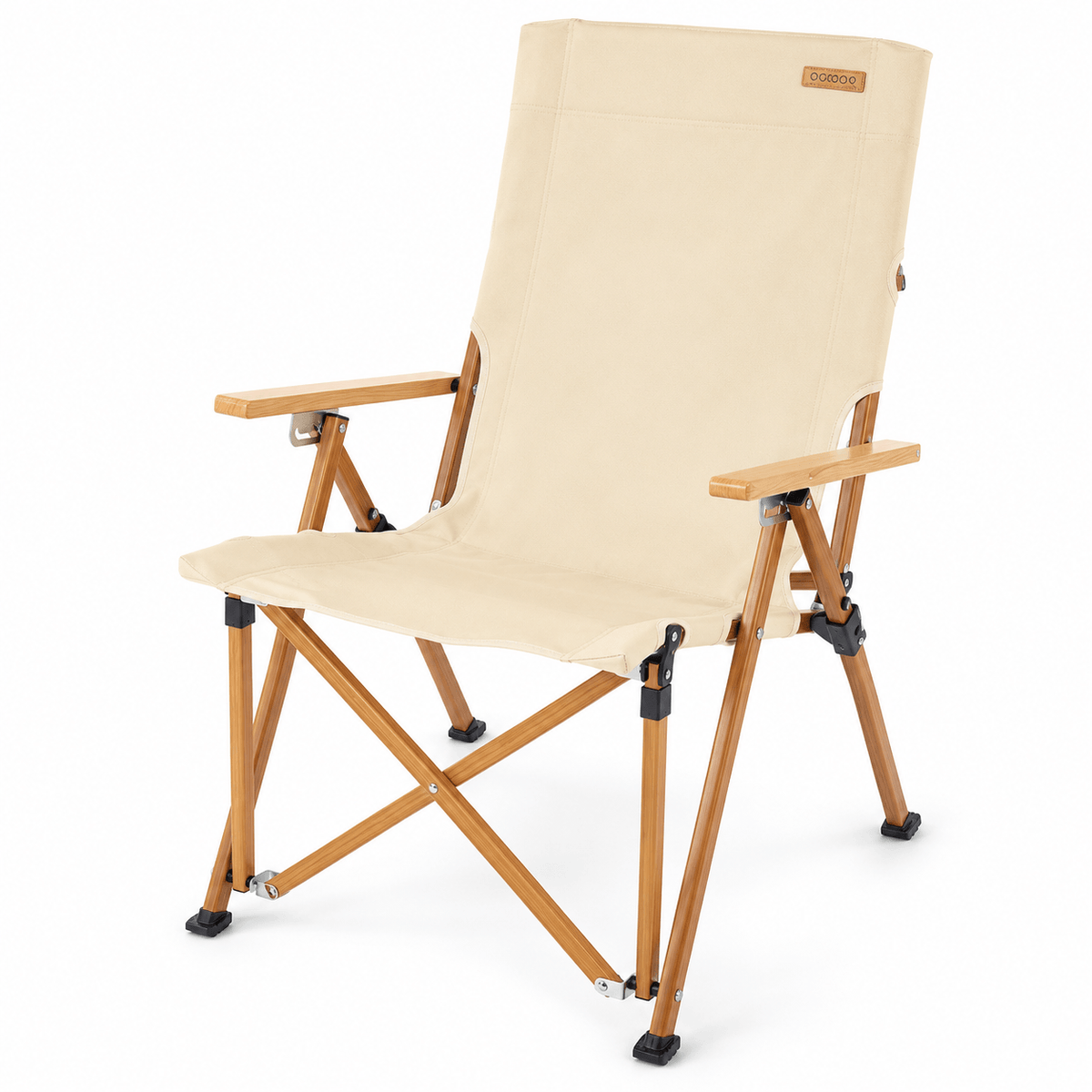Reclining Folding Camping Chair with High Back & Armrests
