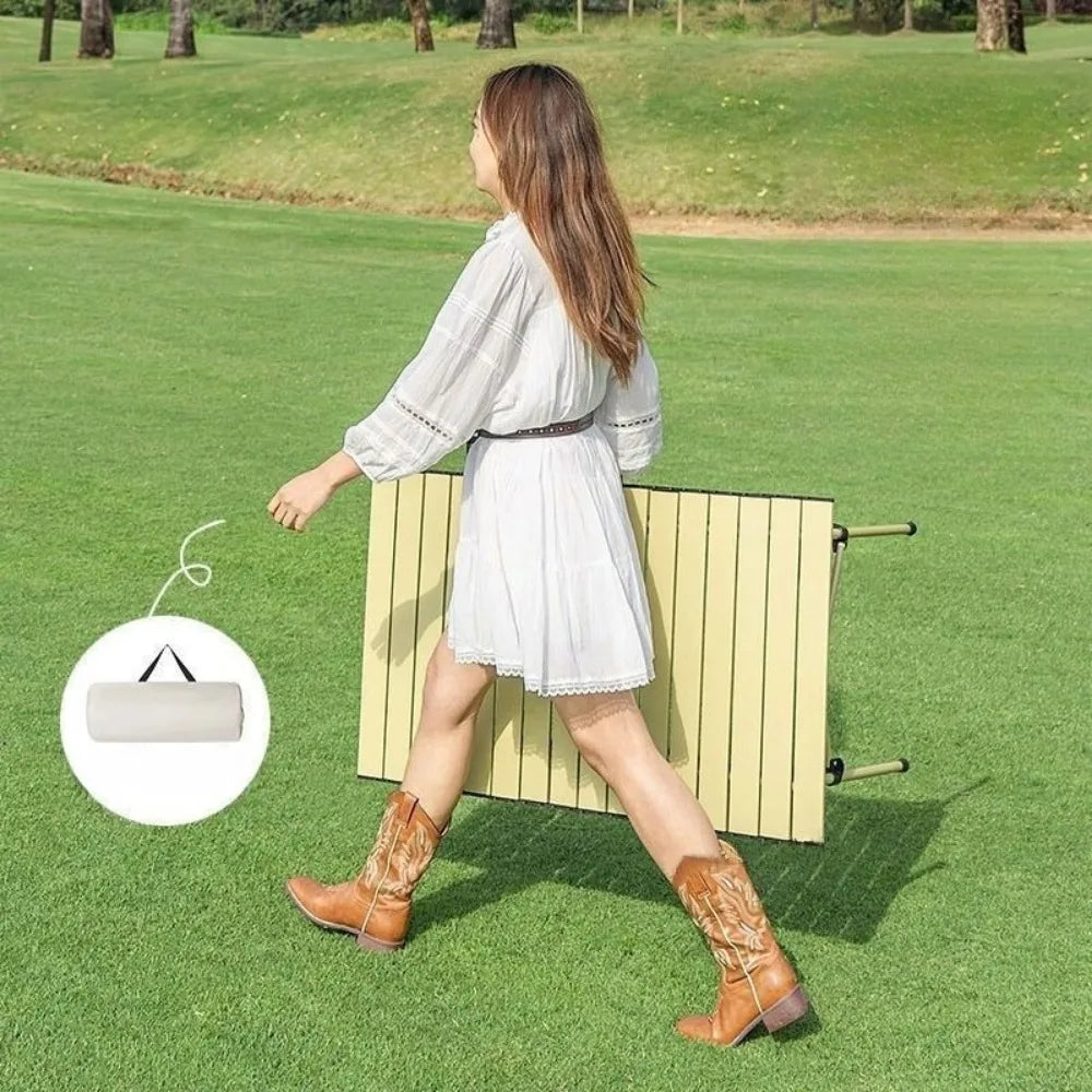 Portable Roll-Top Camping Table | Folding Outdoor Picnic Table