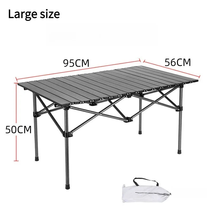 Portable Roll-Top Camping Table | Folding Outdoor Picnic Table