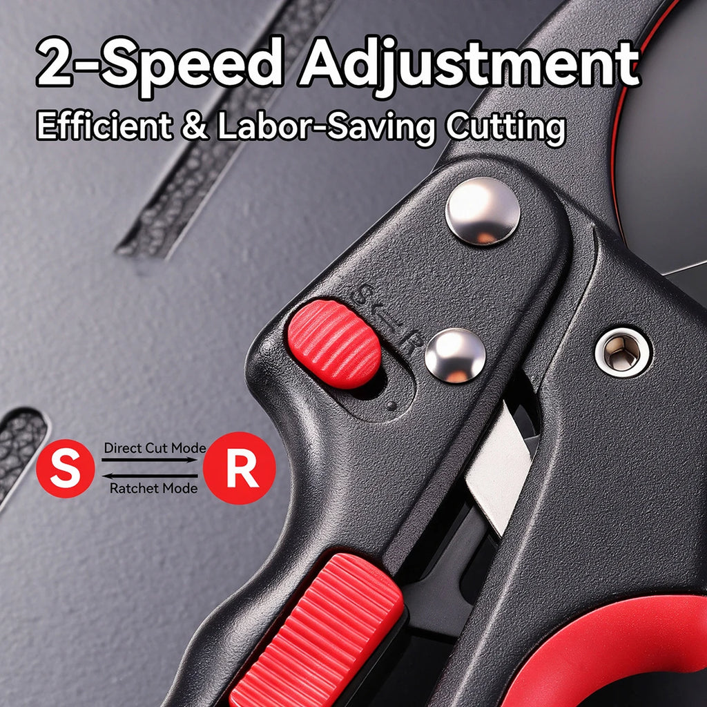 SK5 Ratchet Secateurs | Dual-Mode Garden Pruning Shears