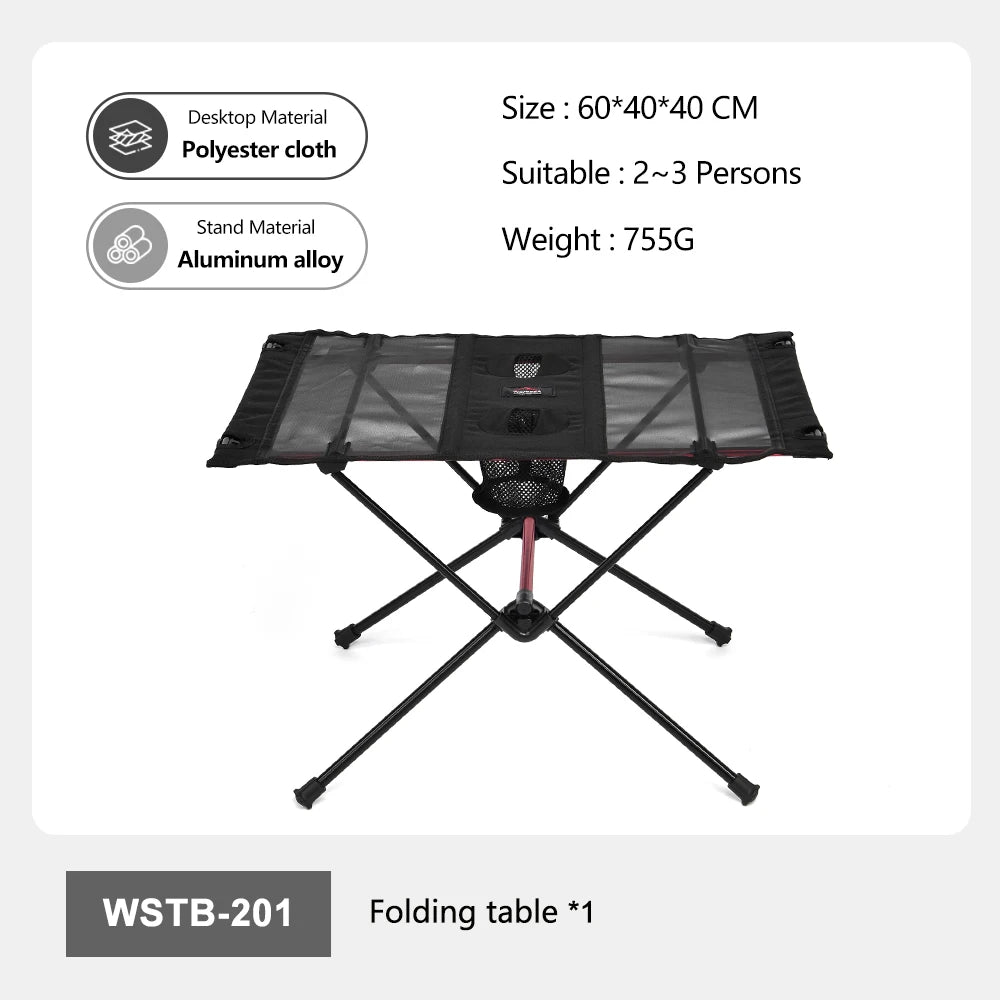 Portable Folding Camping Table with Cup Holders