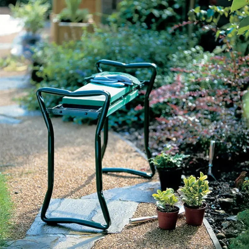 Folding Garden Kneeler & Seat | Padded 2-in-1 Garden Bench
