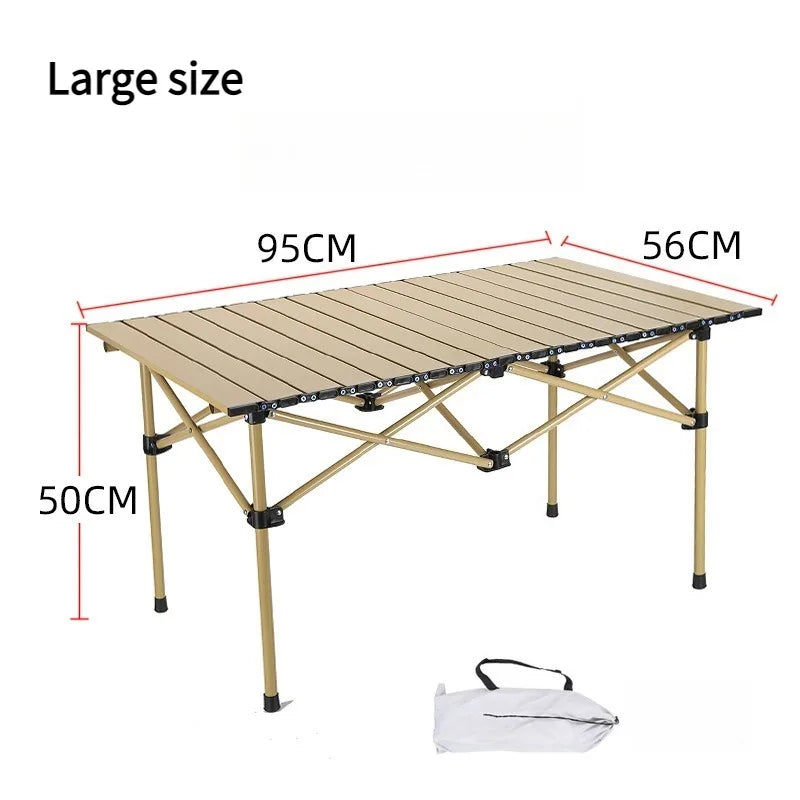 Portable Roll-Top Camping Table | Folding Outdoor Picnic Table