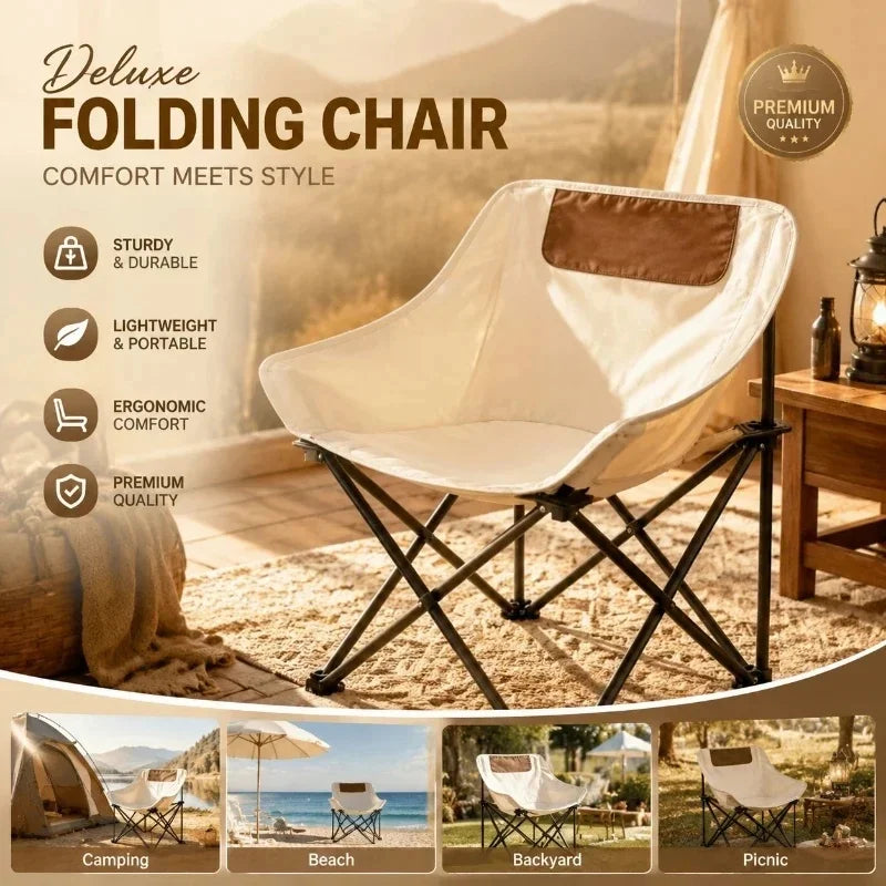 Portable Folding Camping Chair | High Back Outdoor Chair