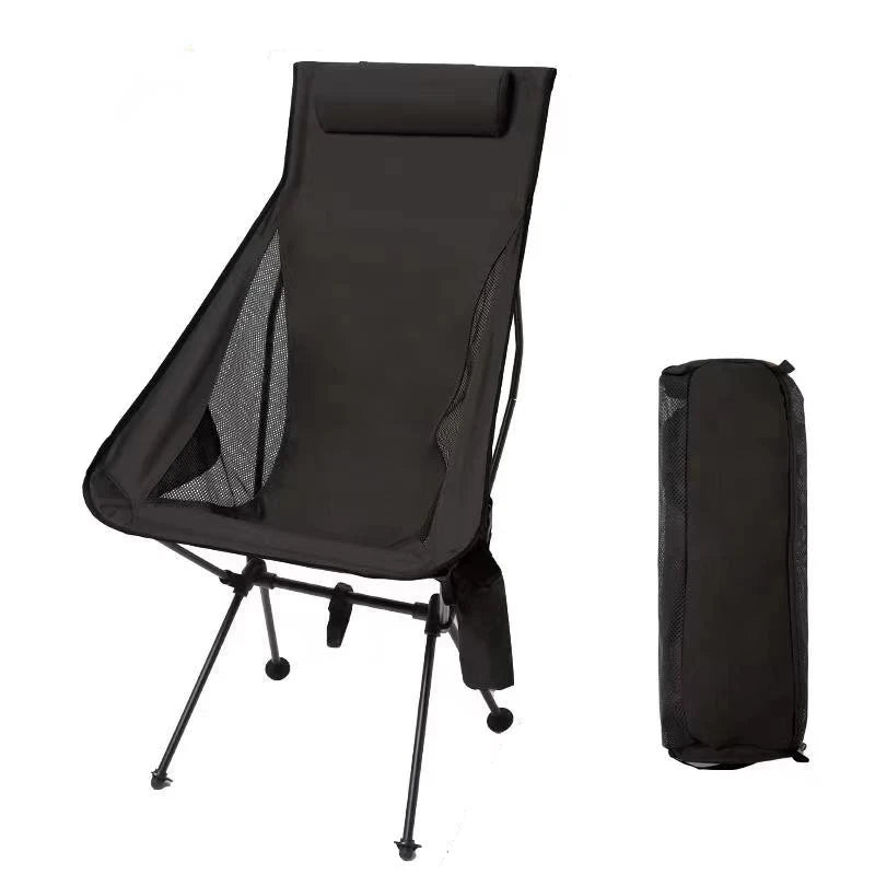 High Back Camping Chair with Headrest | Folding Outdoor Chair