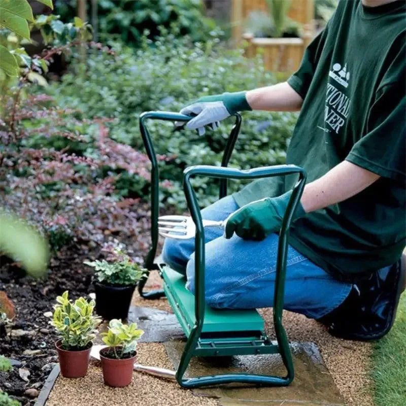 Folding Garden Kneeler & Seat | Padded 2-in-1 Garden Bench
