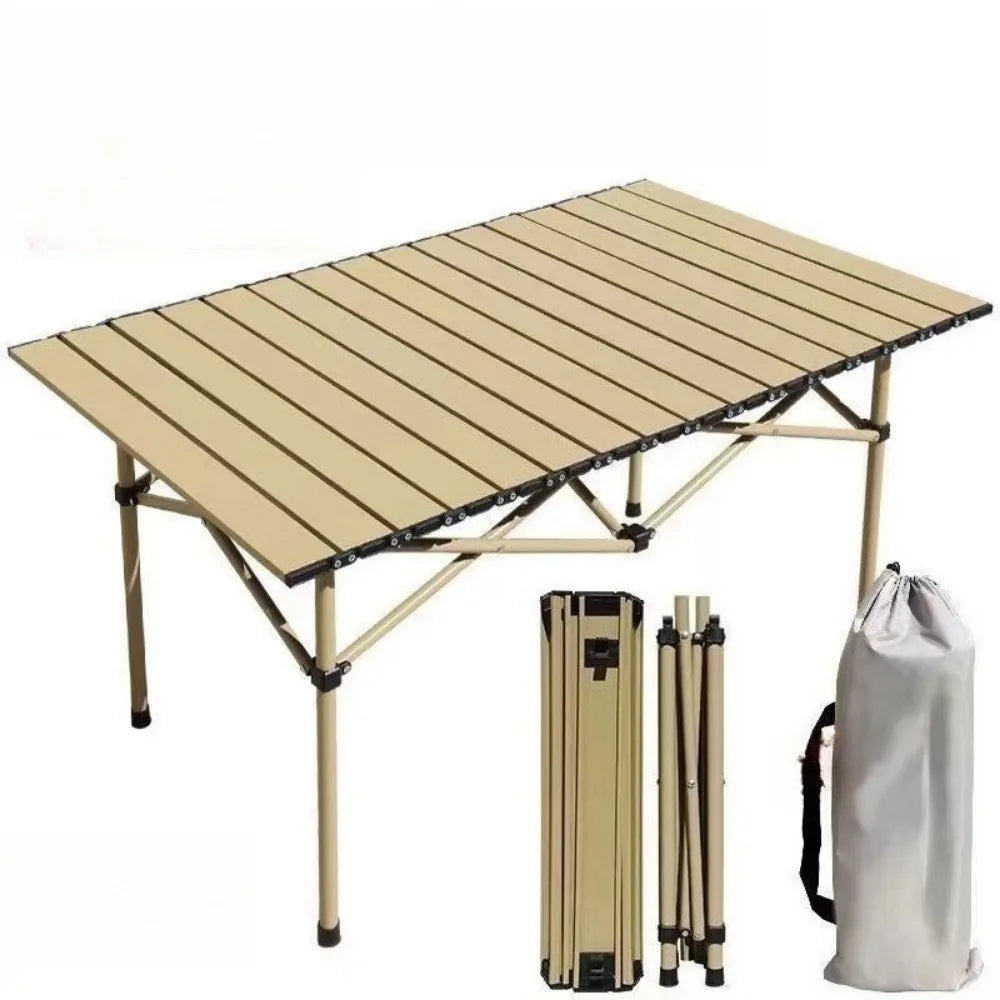 Portable Roll-Top Camping Table | Folding Outdoor Picnic Table