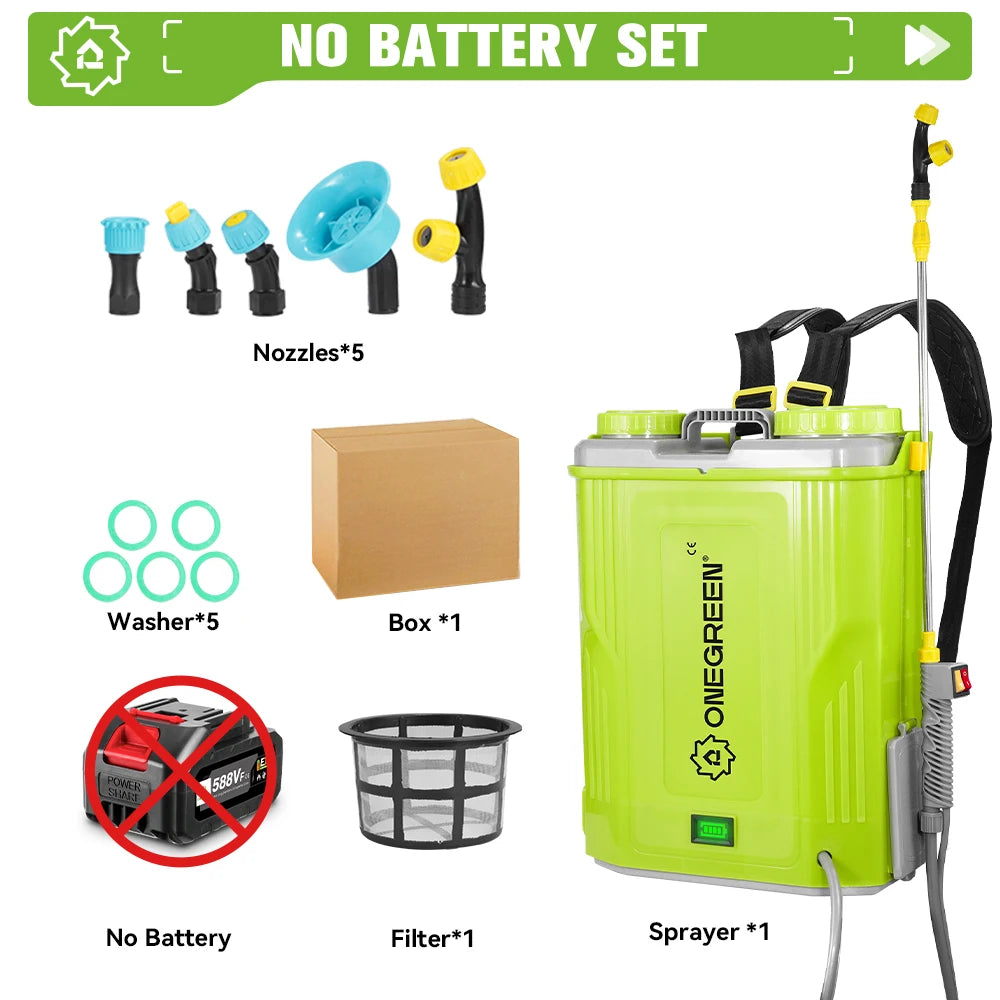 20L Cordless Backpack Garden Sprayer – Battery Not Included