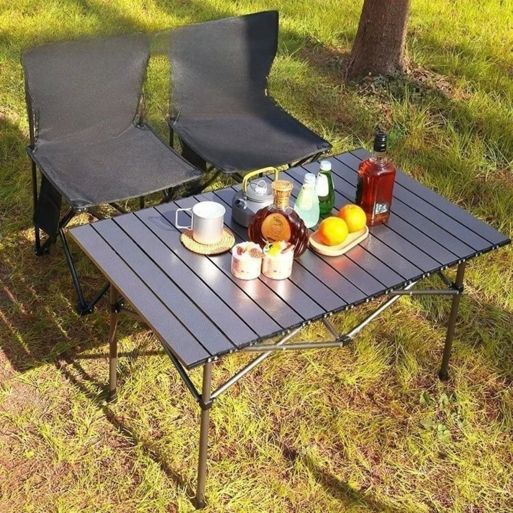 Portable Roll-Top Camping Table | Folding Outdoor Picnic Table