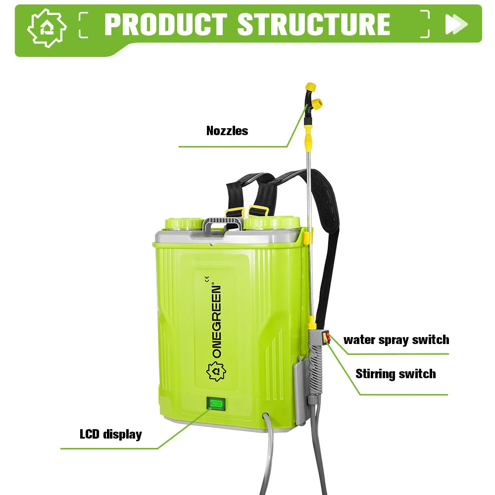 20L Cordless Backpack Garden Sprayer – Battery Not Included