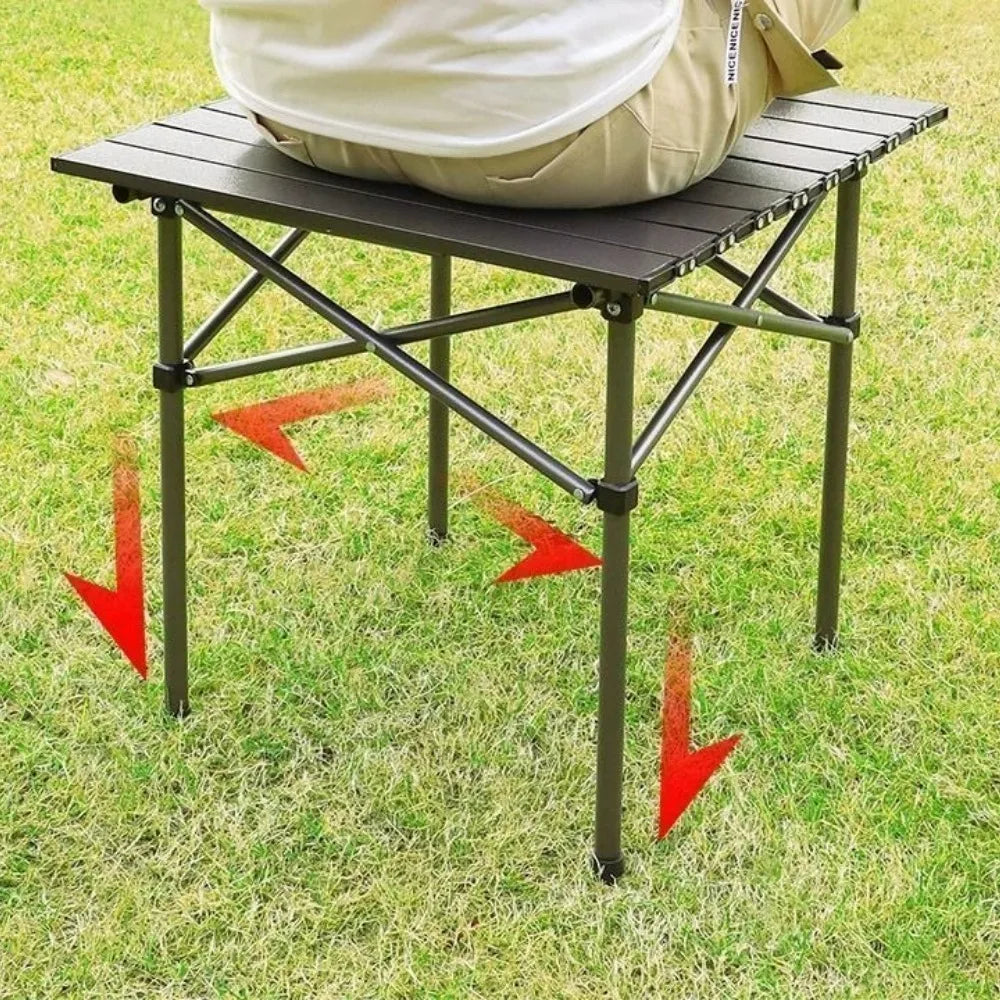Portable Roll-Top Camping Table | Folding Outdoor Picnic Table