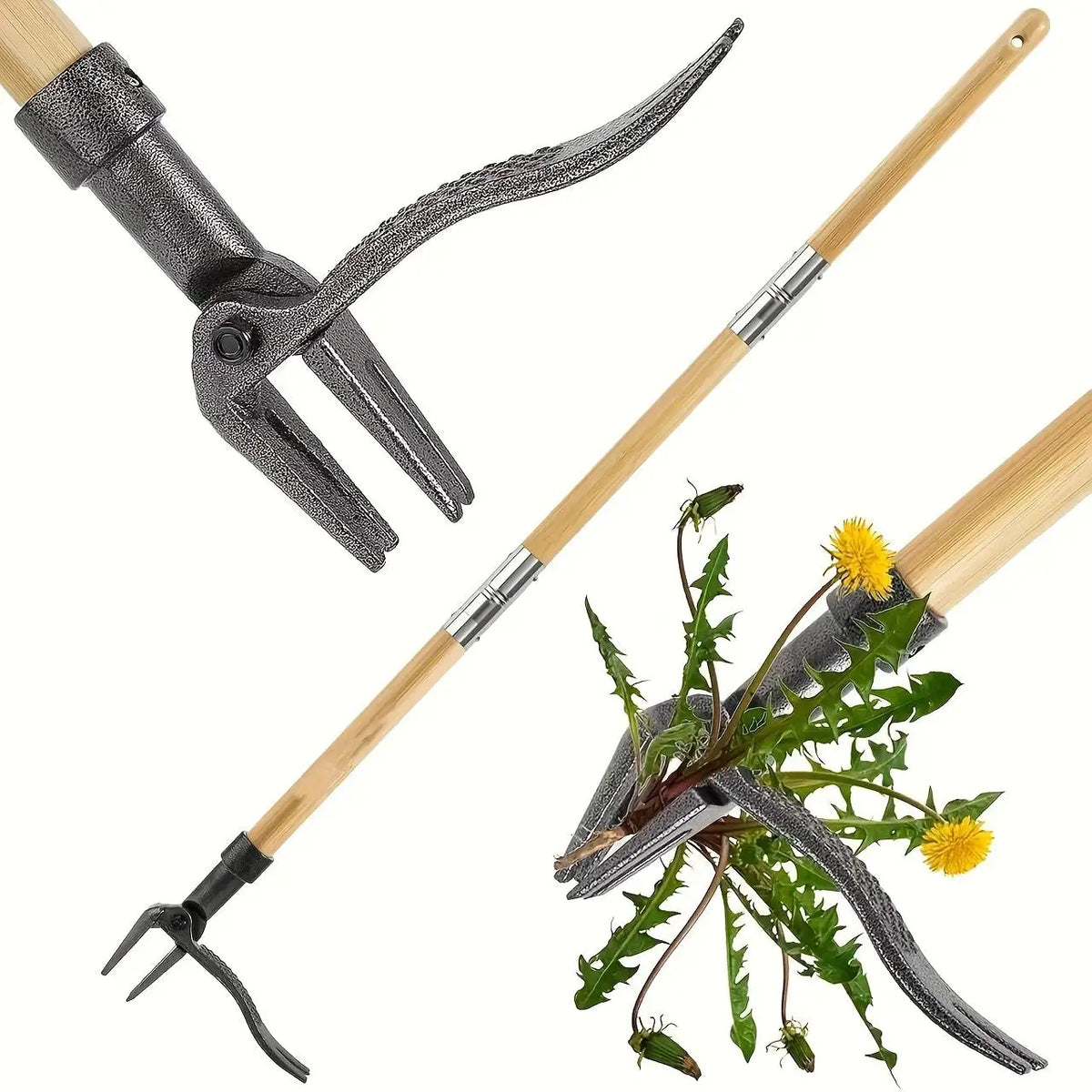 Stand-Up Weed Puller | Long Handle Manual Garden Weeder